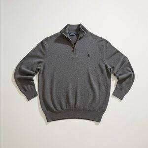 Ralph Lauren Charcoal Zip-Up Sweater